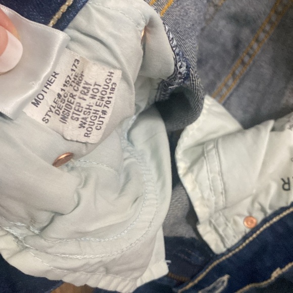MOTHER INSIDER CROP STEP FRAY NOT ROUGH ENOUGH HI RISE KICK FLARE RAW HEM SZ 25 - Picture 12 of 12
